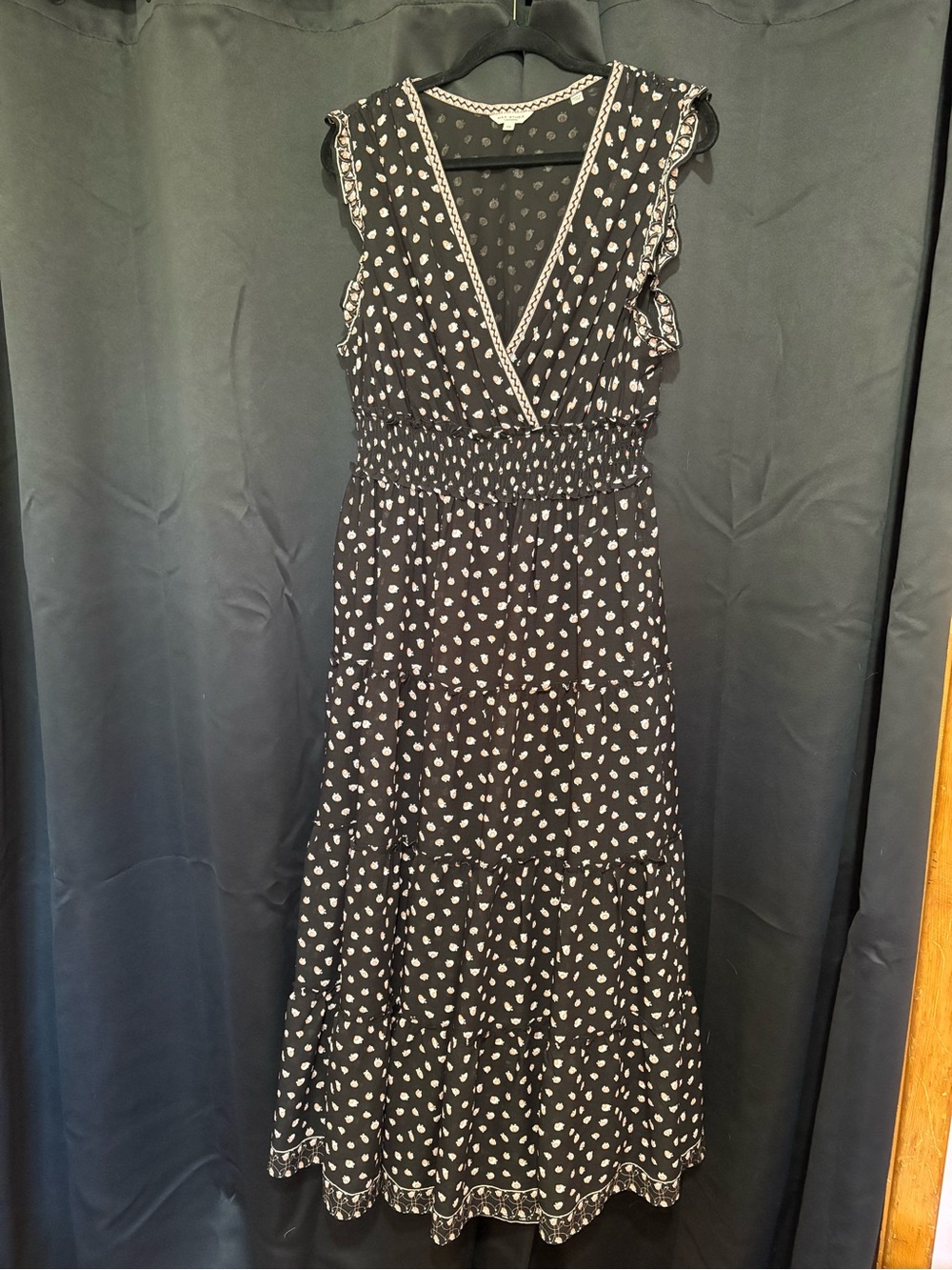 Max Studio Black Maxi Dress with Print